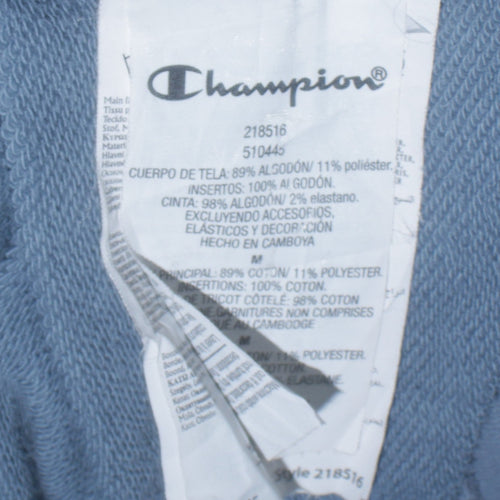 Champion Men’s Blue Pullover Hoodie Medium Logo Sportswear