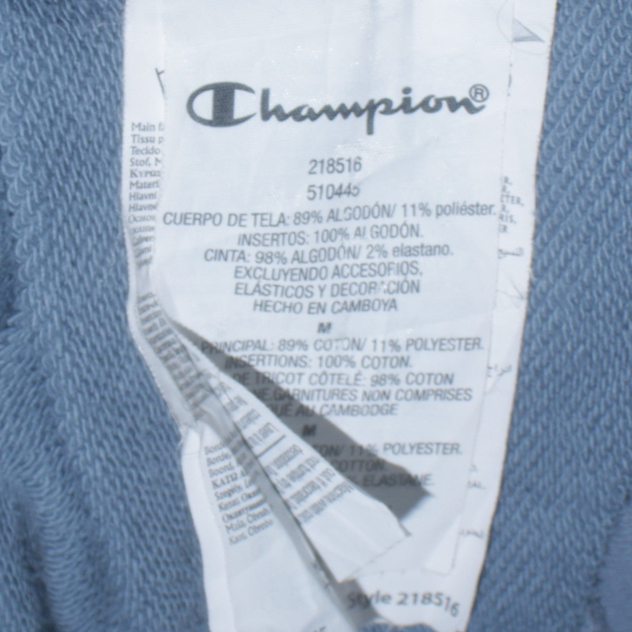 Champion Men’s Blue Pullover Hoodie Medium Logo Sportswear