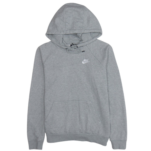 Nike Men's Grey Small Pullover Hoodie Regular Fit Logo Fleece