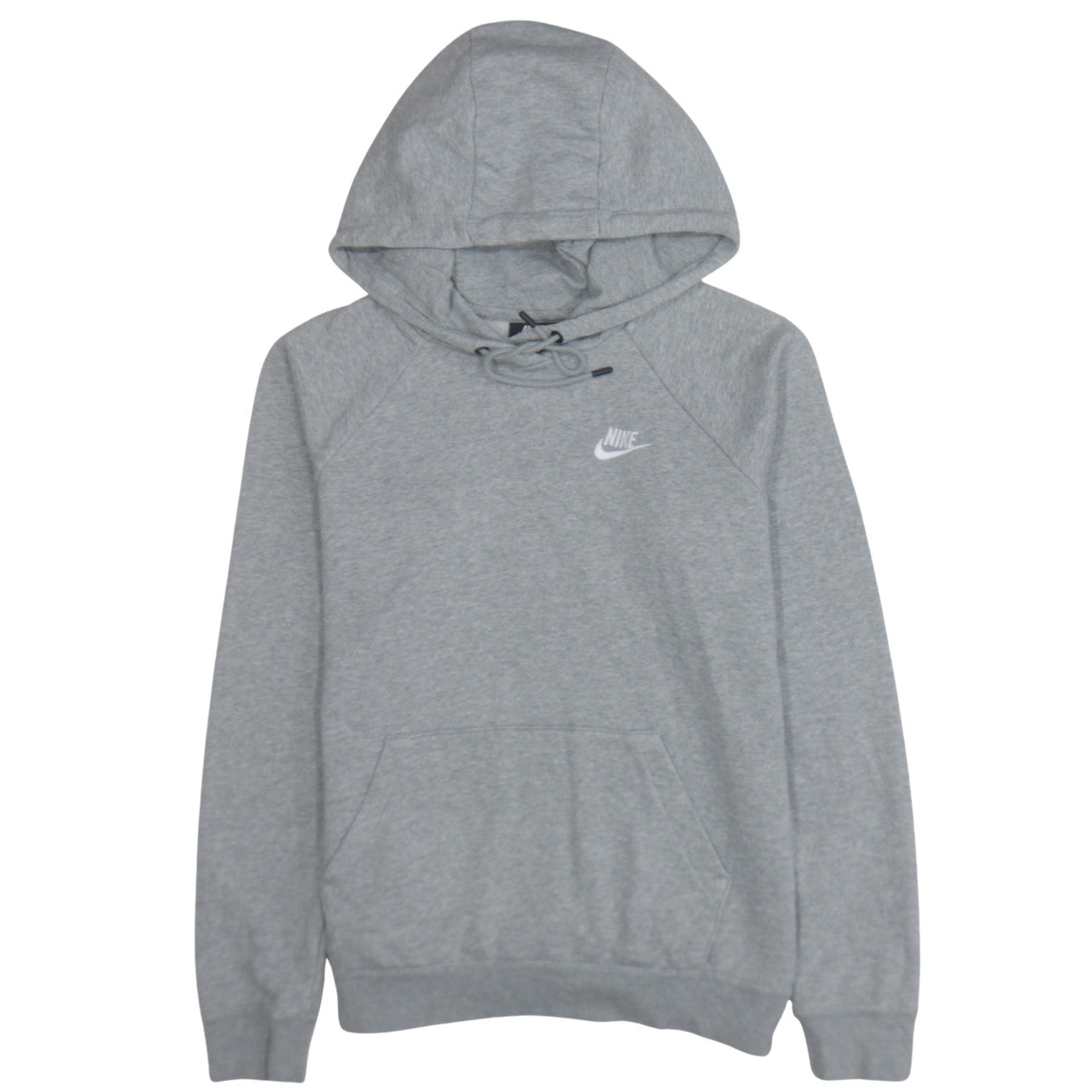 Nike Men's Grey Small Pullover Hoodie Regular Fit Logo Fleece