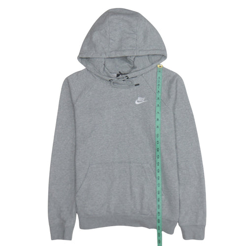 Nike Men's Grey Small Pullover Hoodie Regular Fit Logo Fleece