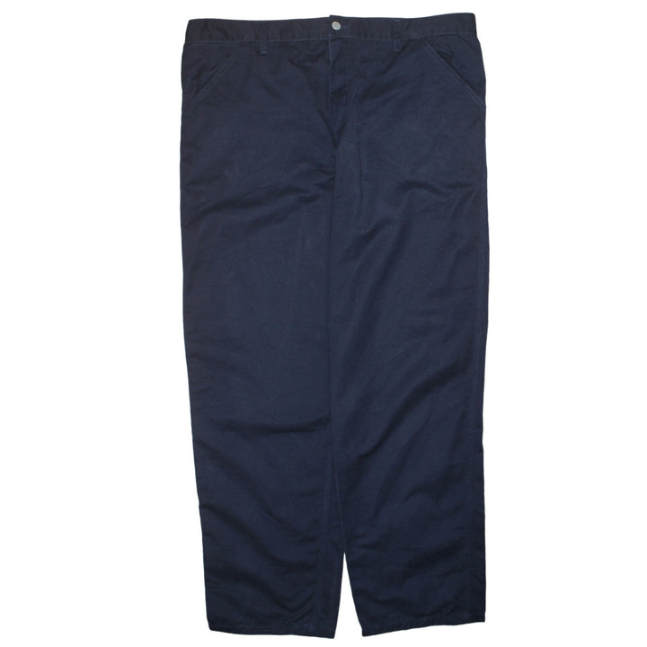 Carhartt Men Blue 40x32 Simple Pant Regular Fit Workwear Chino Trousers