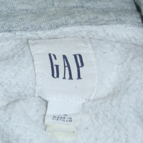 GAP Men's Grey Pullover Hoodie L Regular Fit Cotton Blend