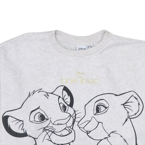 Disney x Primark Women's Grey Lion King Sweatshirt Size 10/12