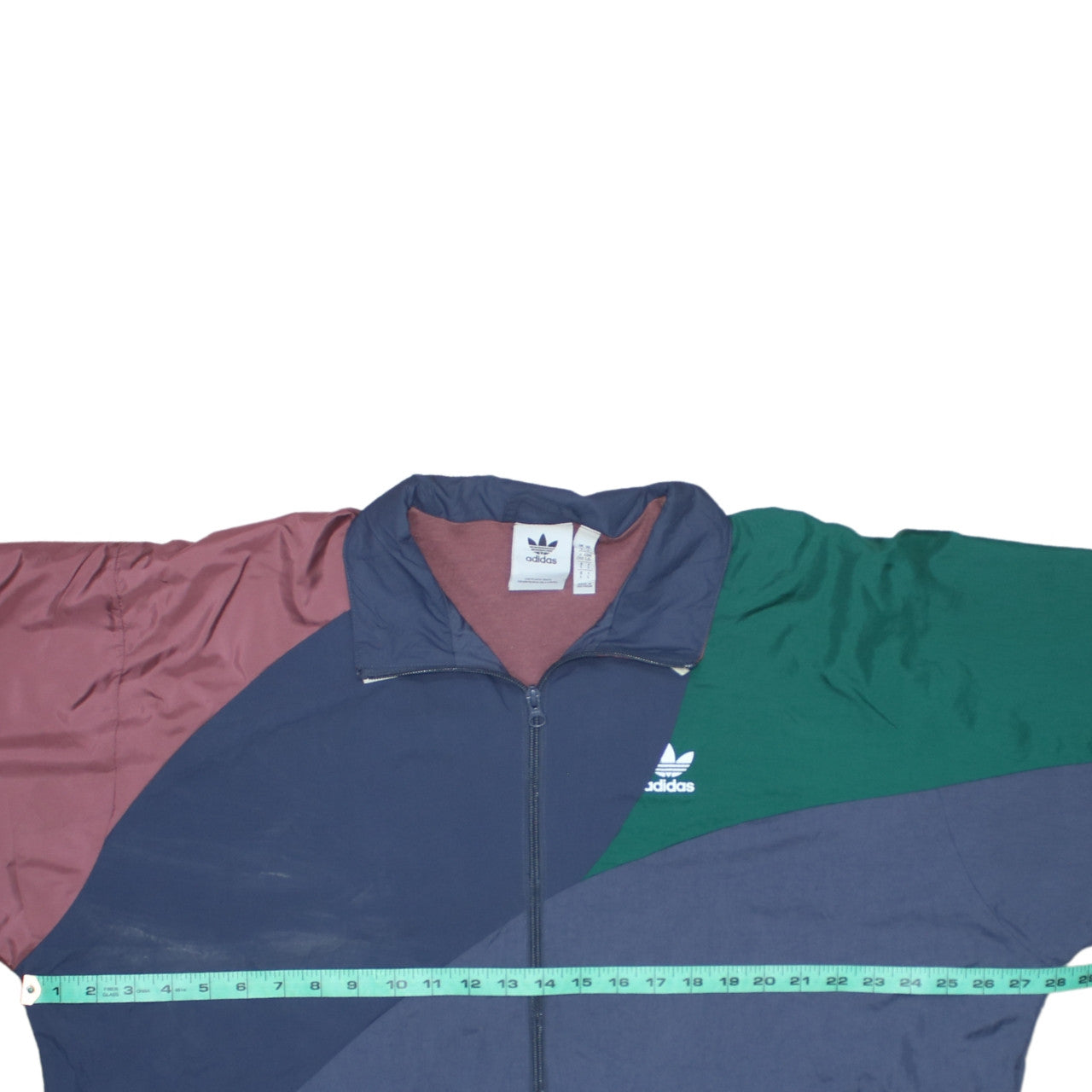 Adidas Men's Multicoloured L Windbreaker Jacket with Logo Zip Pockets