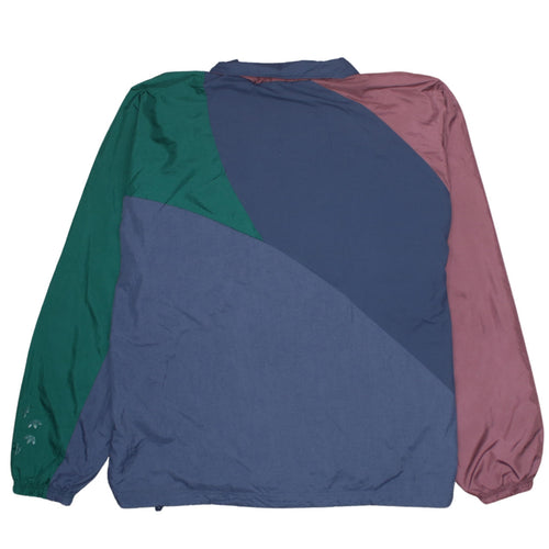 Adidas Men's Multicoloured L Windbreaker Jacket with Logo Zip Pockets