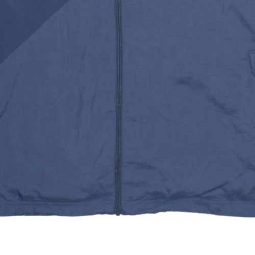 Adidas Men's Multicoloured L Windbreaker Jacket with Logo Zip Pockets