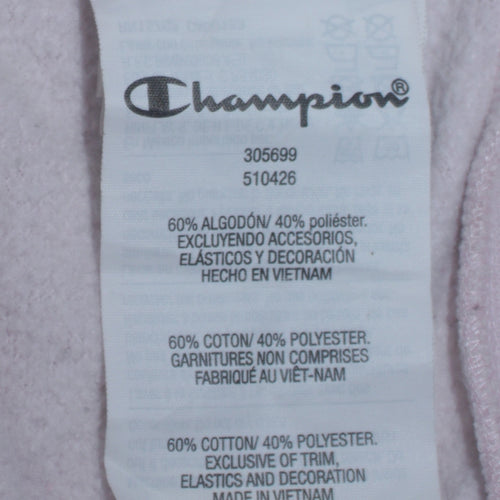 Champion Girls Pink Pullover Hoodie 15-16 Years Cotton Blend Logo Sweatshirt