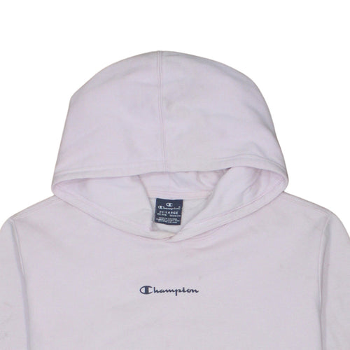 Champion Girls Pink Pullover Hoodie 15-16 Years Cotton Blend Logo Sweatshirt