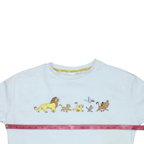 Disney Women's White The Lion King Graphic Crew Neck Sweatshirt Size S