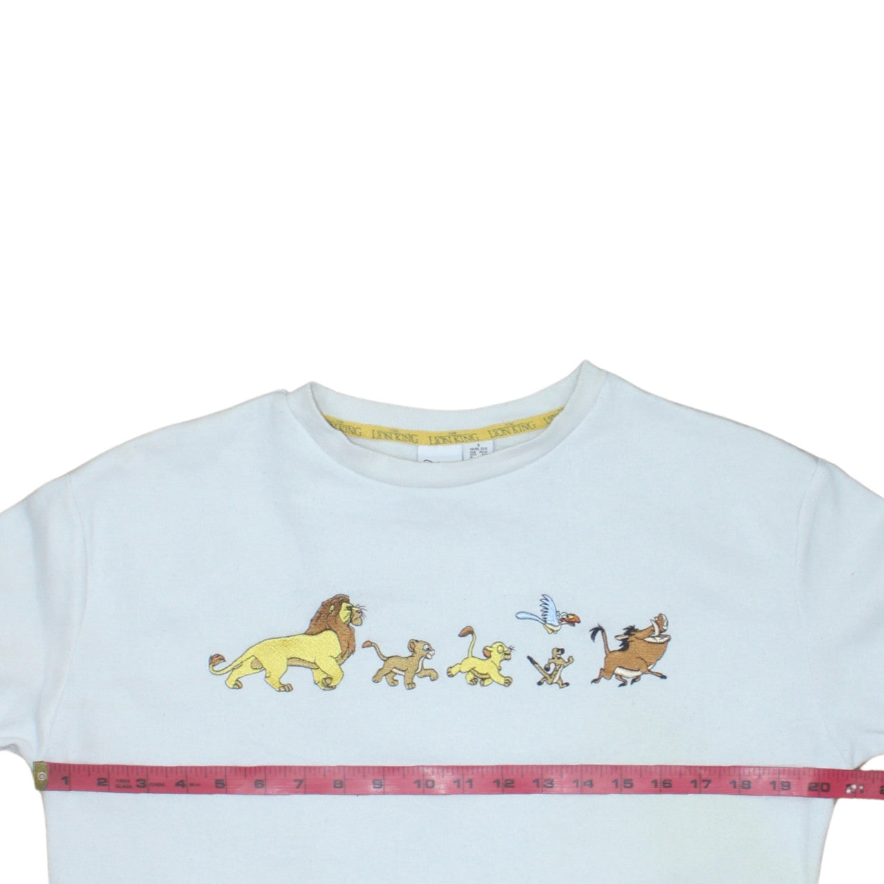 Disney Women's White The Lion King Graphic Crew Neck Sweatshirt Size S