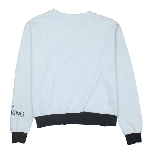 Disney Women's White The Lion King Graphic Crew Neck Sweatshirt Size S