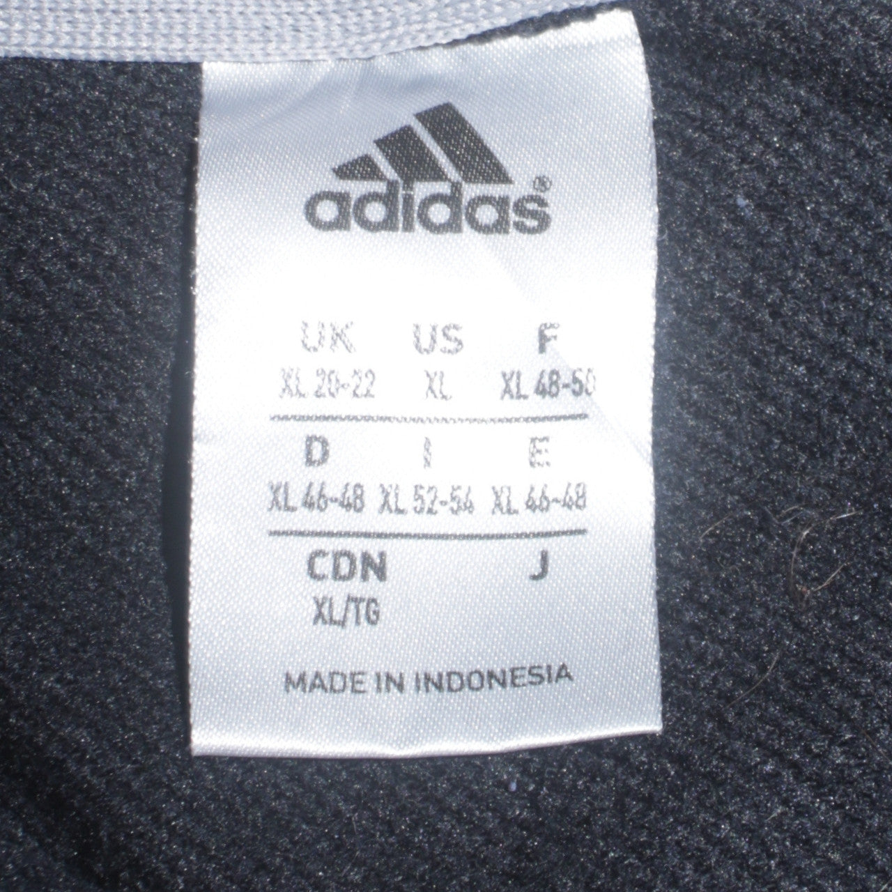 Adidas Women Black XL Full Zip Hoodie with Stripes