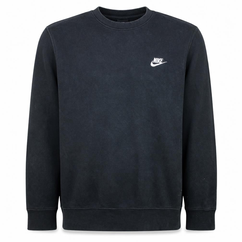 Front view of Nike Men's Black M Crew Neck Pullover Sweatshirt