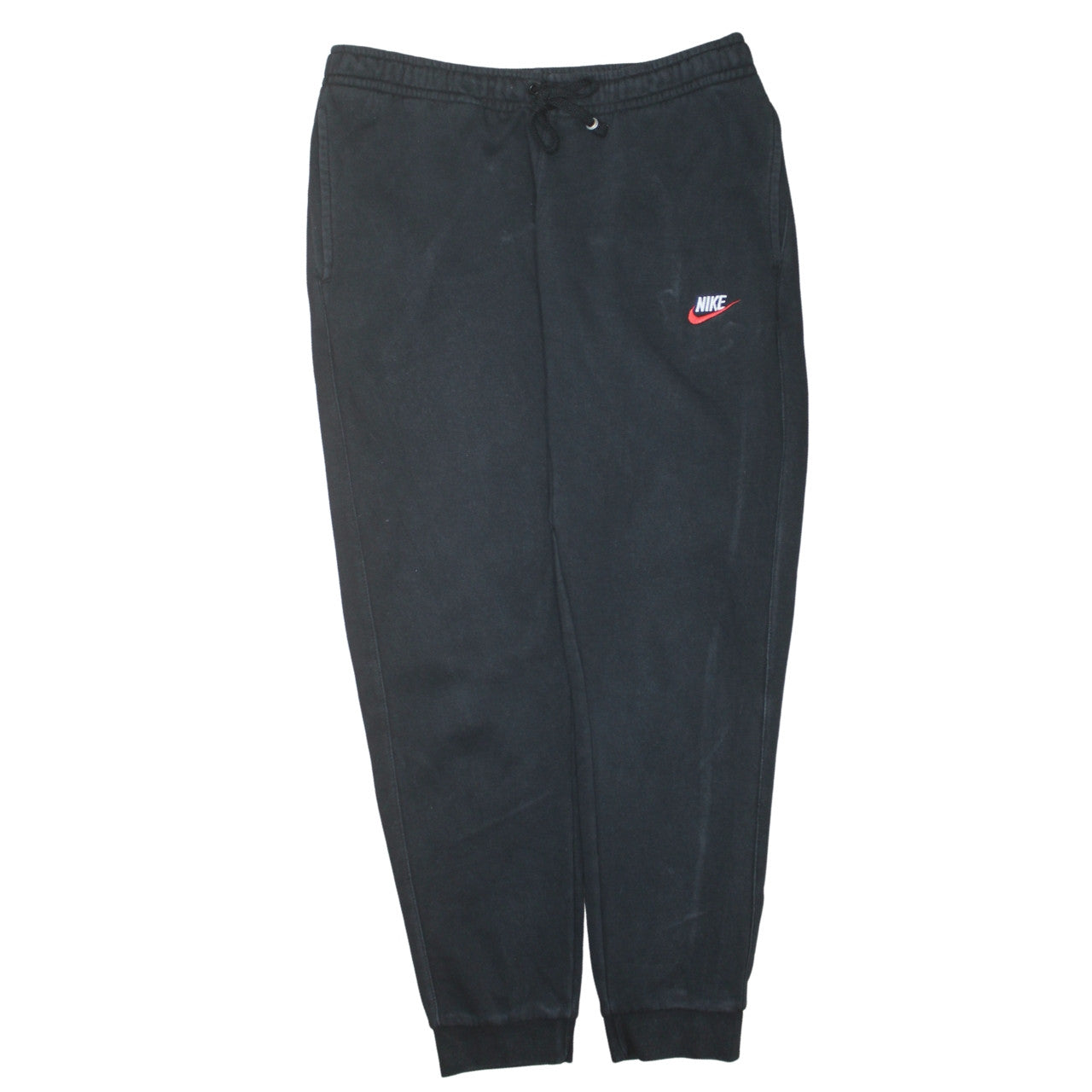 Nike Men's Black Fleece Jogger Sweatpants L Regular Tapered Fit