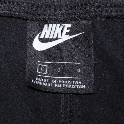 Nike Men's Black Fleece Jogger Sweatpants L Regular Tapered Fit