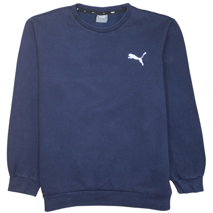 Puma Mens Blue Crew Neck Pullover Sweatshirt Size L