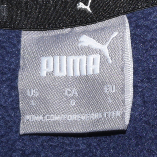 Puma Mens Blue Crew Neck Pullover Sweatshirt Size L