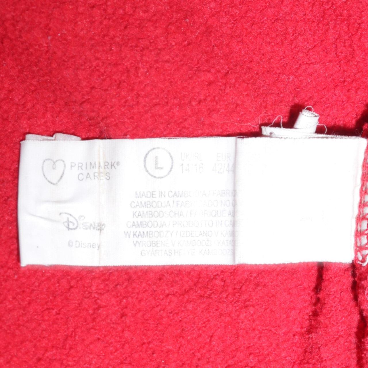 Disney Primark Women Red Minnie Mouse Pullover Sweatshirt L 14-16