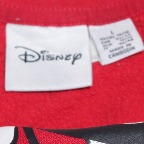 Disney Primark Women Red Minnie Mouse Pullover Sweatshirt L 14-16