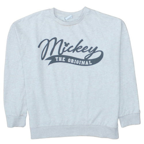 Disney Women Grey Mickey The Original Pullover Sweatshirt UK 14