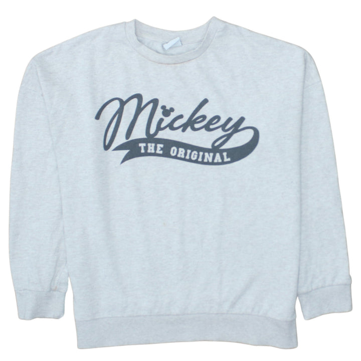 Disney Women Grey Mickey The Original Pullover Sweatshirt UK 14