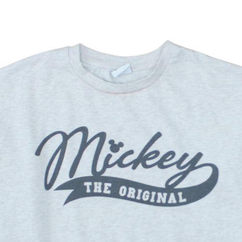 Disney Women Grey Mickey The Original Pullover Sweatshirt UK 14
