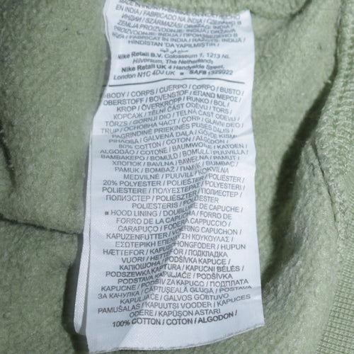 Nike Men's Green Pullover Hoodie Size S Regular Fit Logo