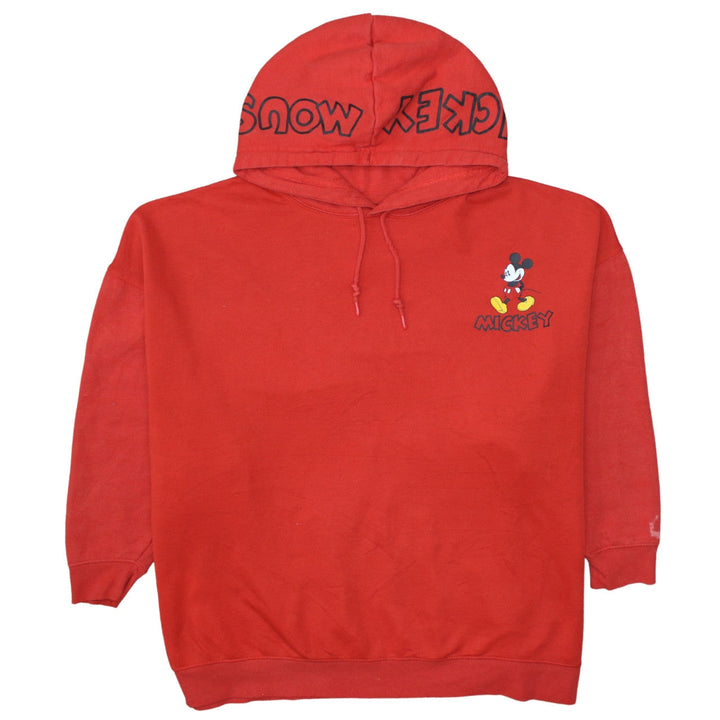 Disney Women's Red Mickey Mouse Pullover Hoodie Size 2XL