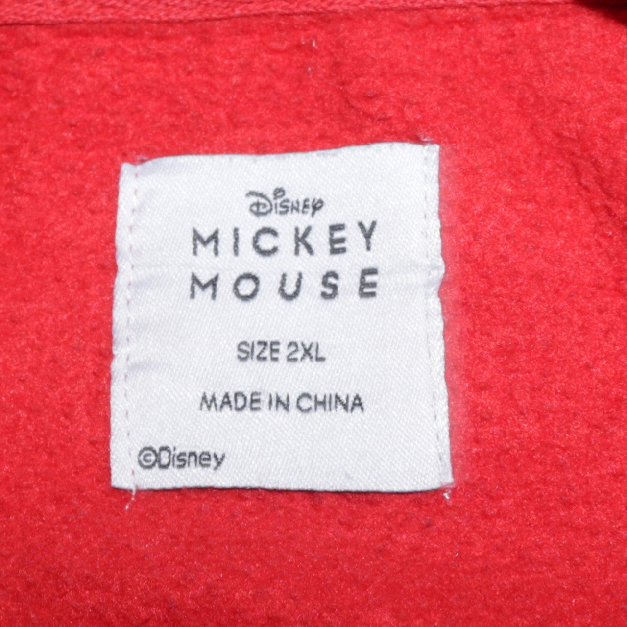 Disney Women's Red Mickey Mouse Pullover Hoodie Size 2XL