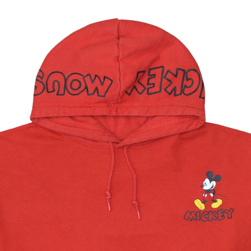Disney Women's Red Mickey Mouse Pullover Hoodie Size 2XL