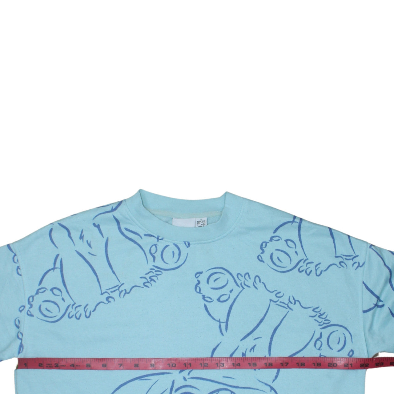 Disney Primark Women Blue Stitch Sweatshirt Size S 10/12 Crew Neck