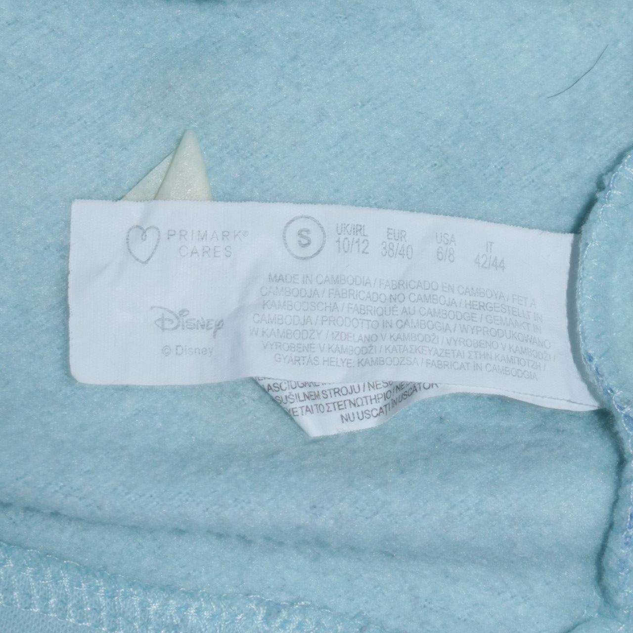Disney Primark Women Blue Stitch Sweatshirt Size S 10/12 Crew Neck
