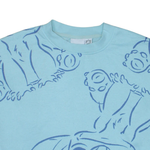 Disney Primark Women Blue Stitch Sweatshirt Size S 10/12 Crew Neck