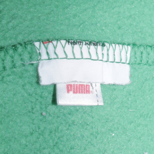 Puma Men's Green Full Zip Hoodie Size M Sports Fleece