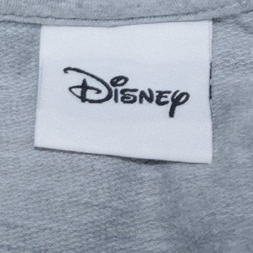 Disney Women Grey Mickey Mouse Glitter Graphic Sweatshirt Size 8