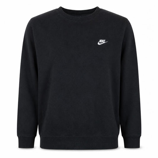 Front view of Nike women’s black xl pullover sweatshirt crew neck long sleeve