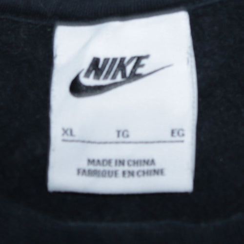 Nike Womens Black XL Pullover Sweatshirt Crew Neck Long Sleeve