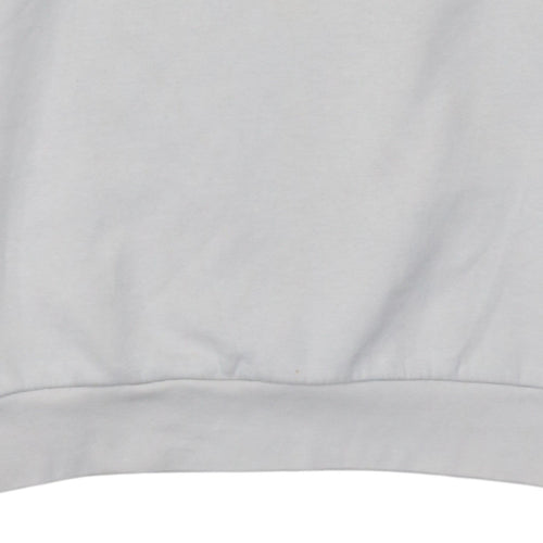 Adidas Women Ivory Crew Neck Logo Pullover Sweatshirt Size 12