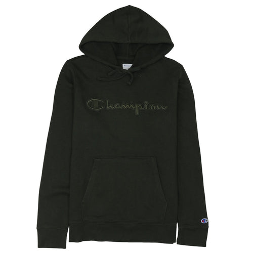 Champion Men's Green Pullover Hoodie M Embroidered Logo Fleece