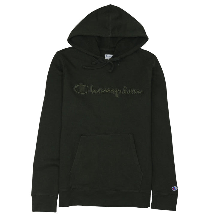 Champion Men's Green Pullover Hoodie M Embroidered Logo Fleece