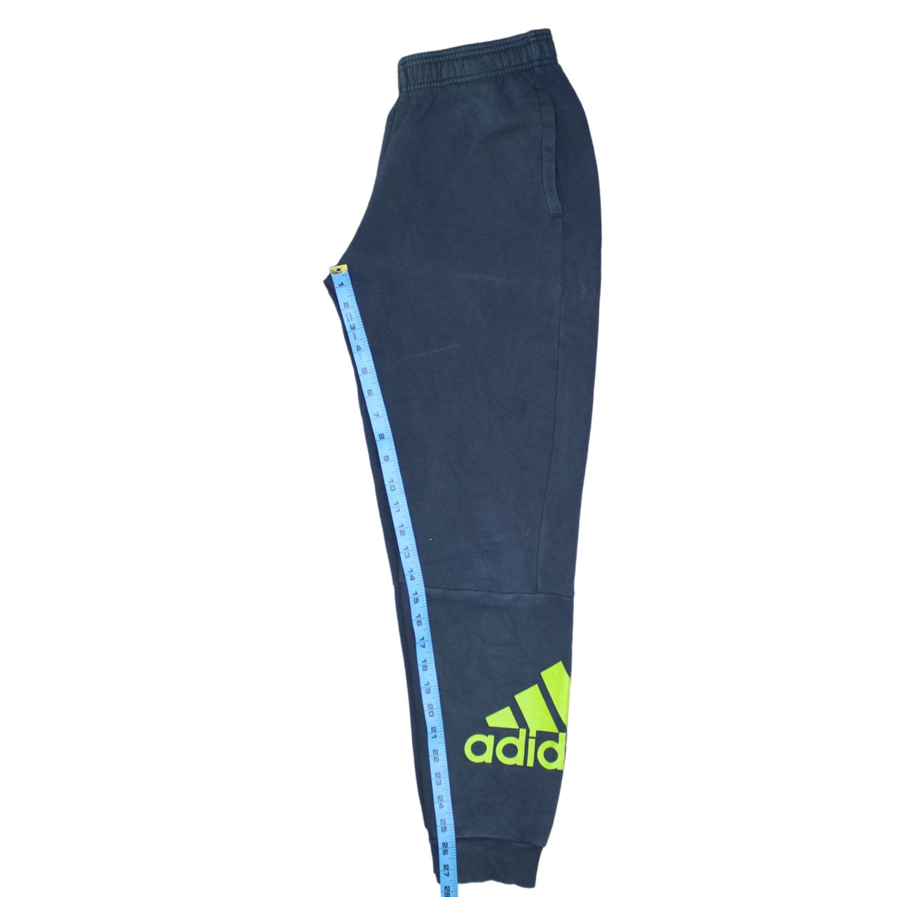 Adidas Boys Blue Jogger Sweatpants 13-14 Years Cotton Blend Fleece Tapered Fit