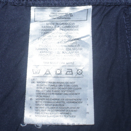 Adidas Boys Blue Jogger Sweatpants 13-14 Years Cotton Blend Fleece Tapered Fit