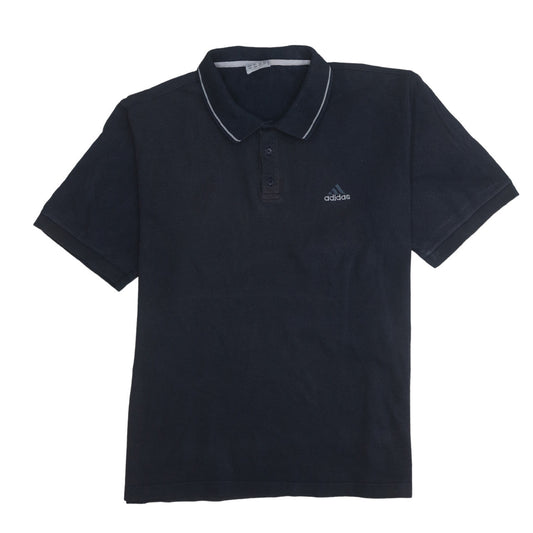 Adidas Men's Black Cotton Blend Polo Shirt Size L Regular Fit