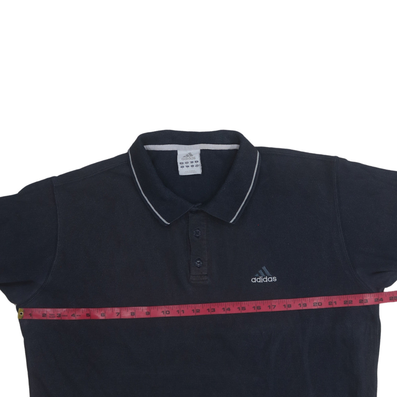 Adidas Men's Black Cotton Blend Polo Shirt Size L Regular Fit