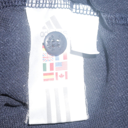 Adidas Men's Black Cotton Blend Polo Shirt Size L Regular Fit