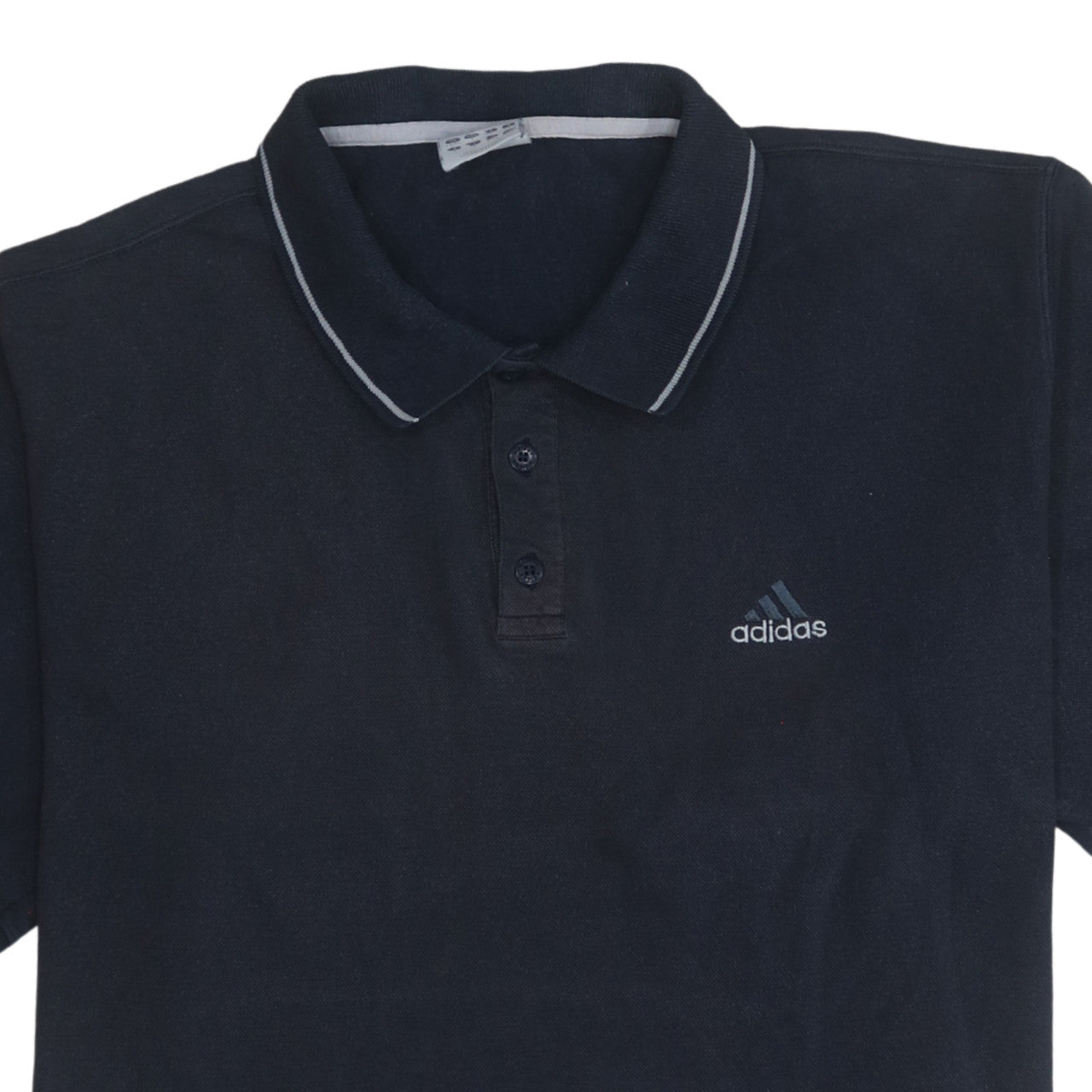 Adidas Men's Black Cotton Blend Polo Shirt Size L Regular Fit