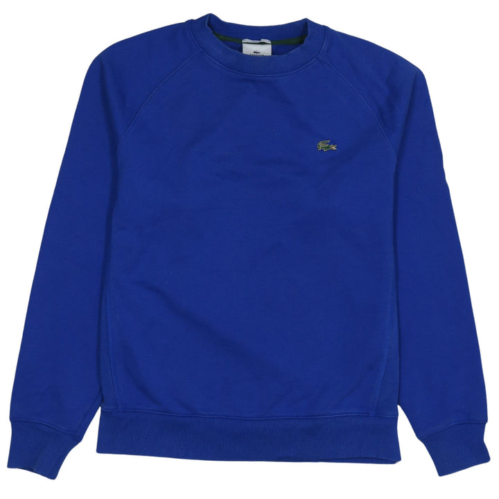 Lacoste Men's Blue Crew Neck Cotton Pullover Sweatshirt XS