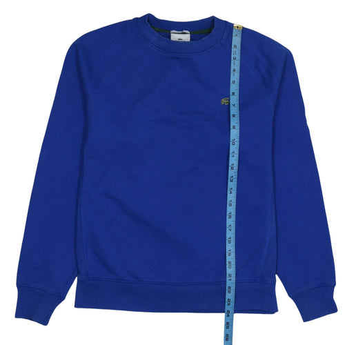Lacoste Men's Blue Crew Neck Cotton Pullover Sweatshirt XS