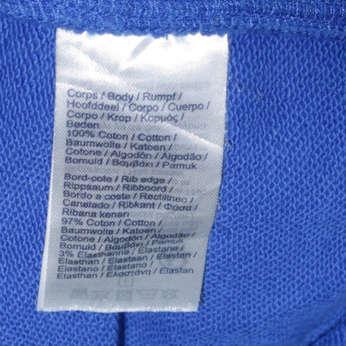 Lacoste Men's Blue Crew Neck Cotton Pullover Sweatshirt XS